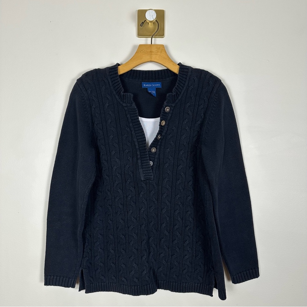 Black Cable Knit Sweater